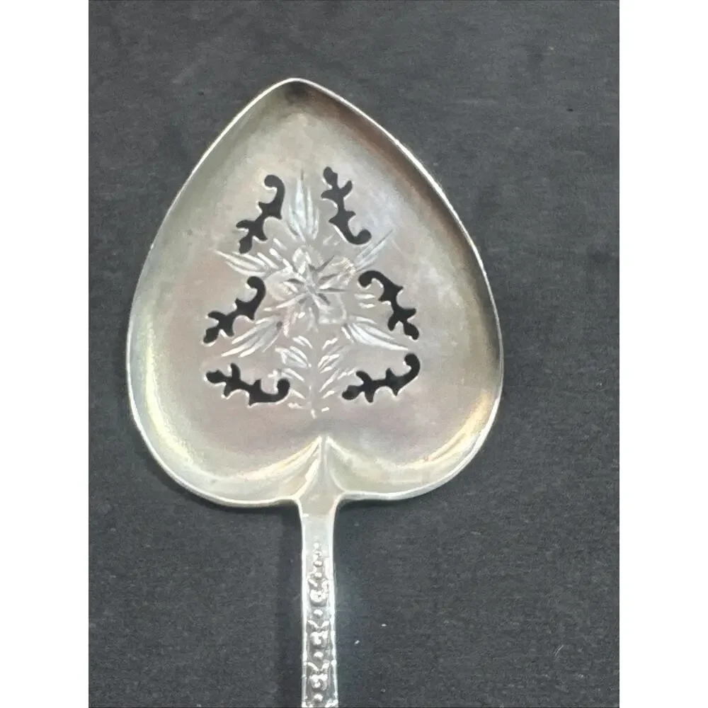 Lafayette by Manchester Heart Shaped Nut Spoon Sterling Silver, Mono